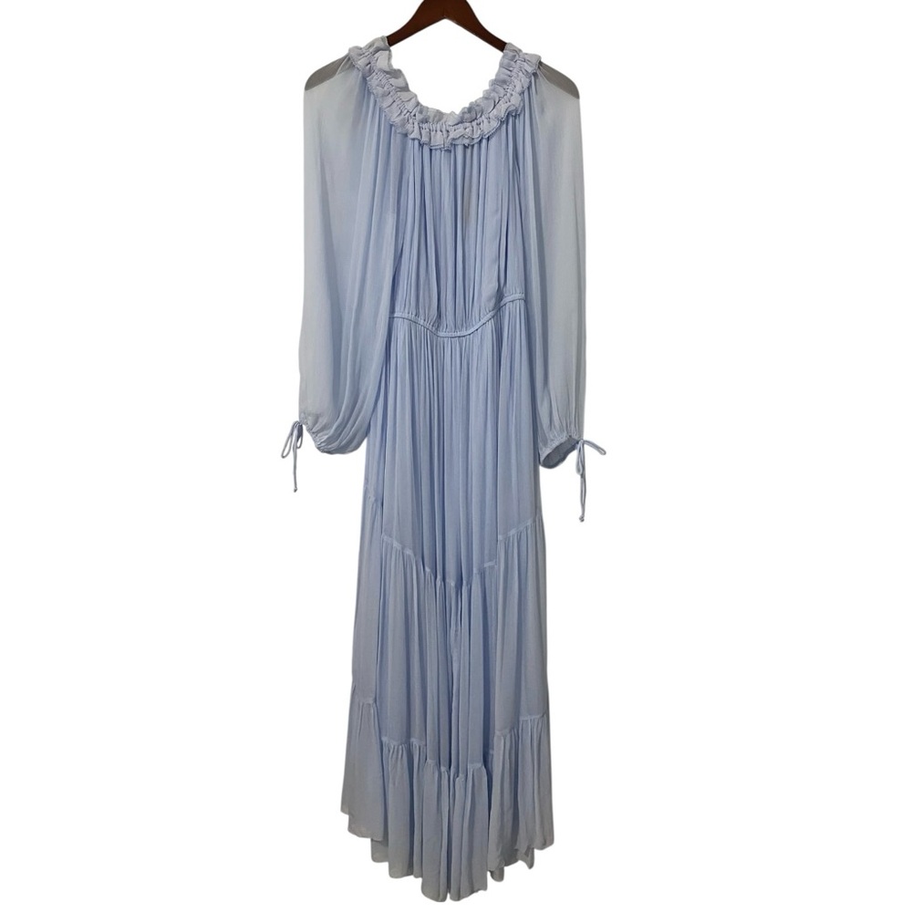 NWT Maje Flared Light Blue Dress Size 36 US 4 - Picture 8 of 11